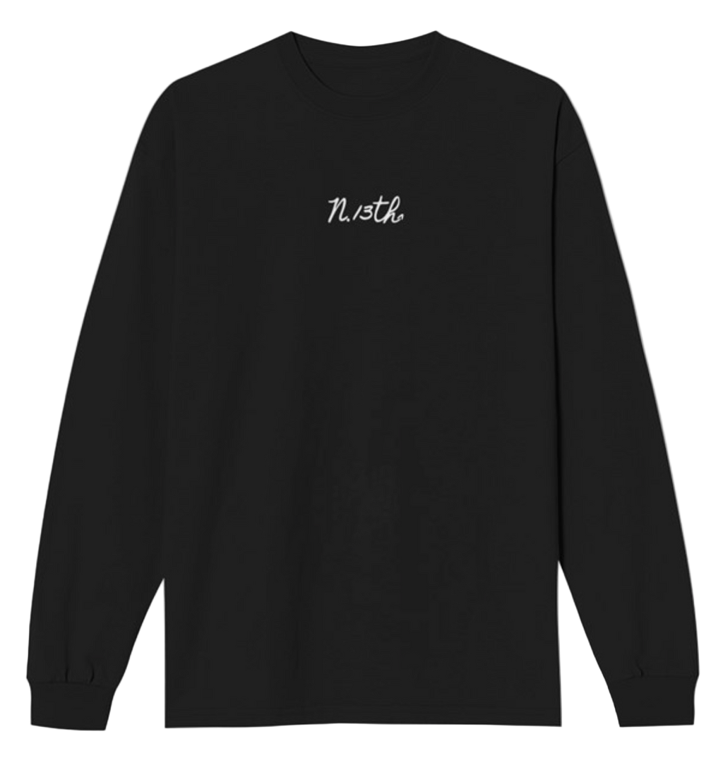 North 13th™ Black Classic Logo Heavyweight Longsleeve Tee